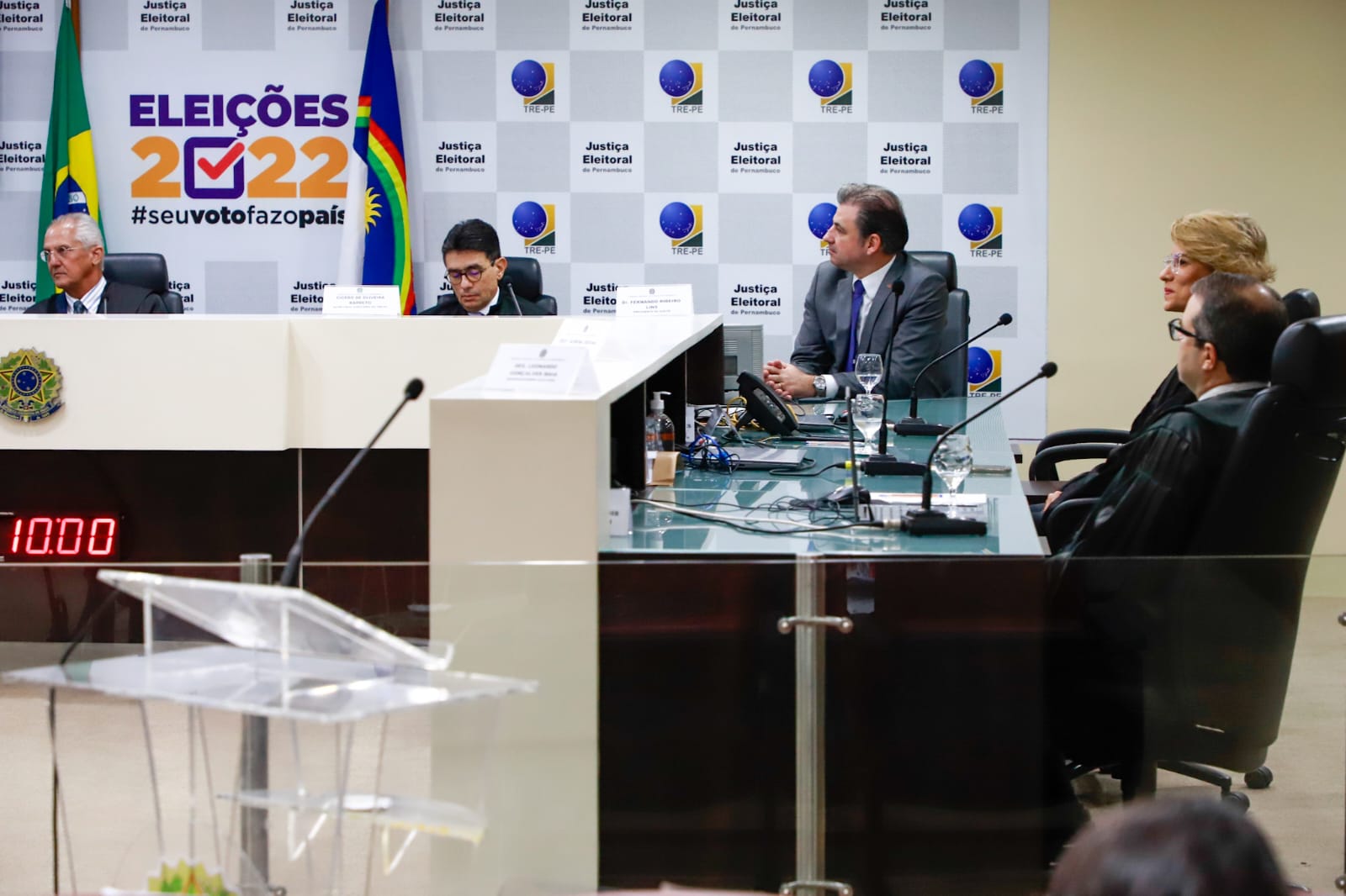 Abertura oficial do Segundo Turno das Elei&ccedil;&otilde;es 2022 no TRE-PE