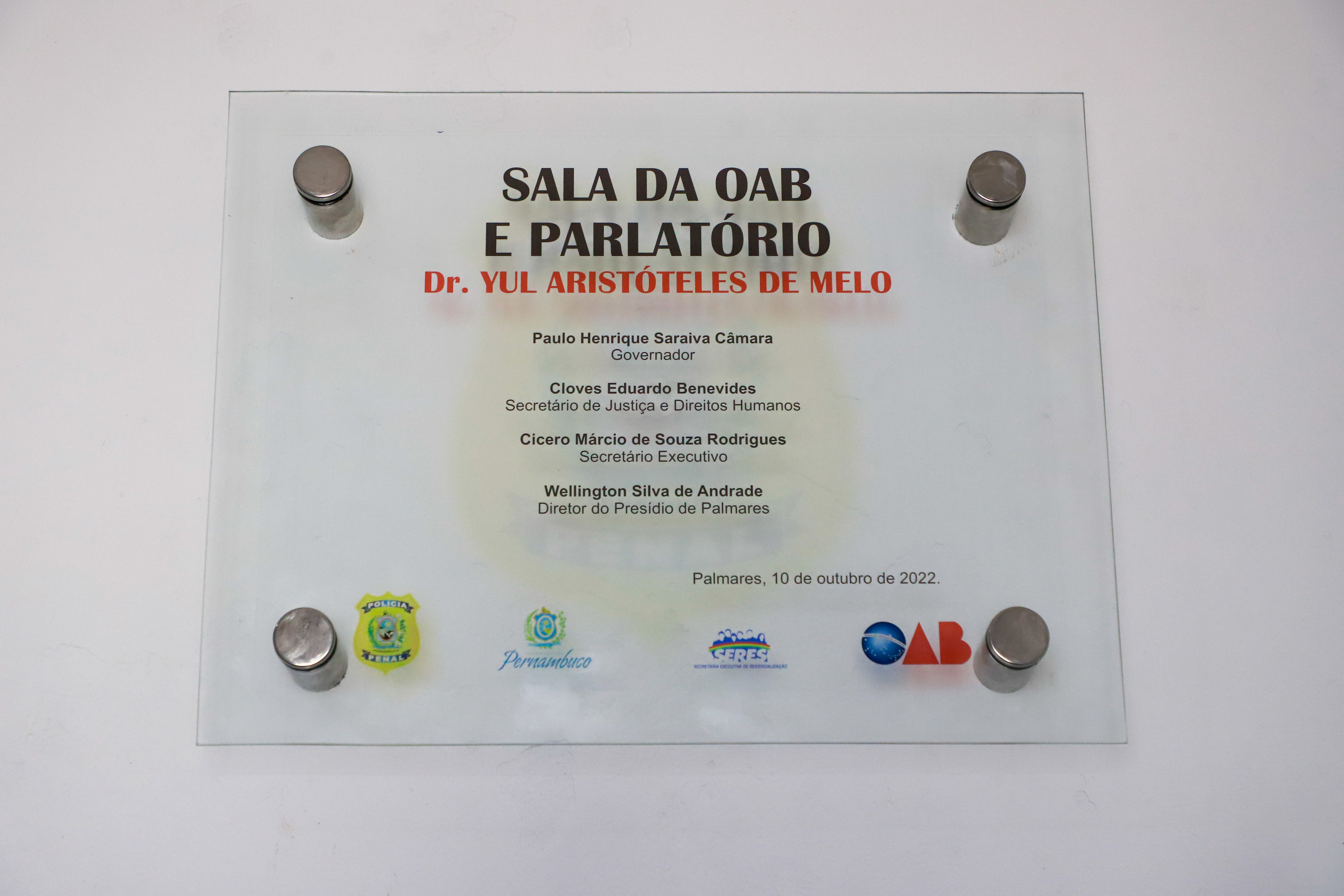 Inaugura&ccedil;&atilde;o de Parlat&oacute;rio no Pres&iacute;dio Rorinildo da Rocha Le&atilde;o, em Palmares
