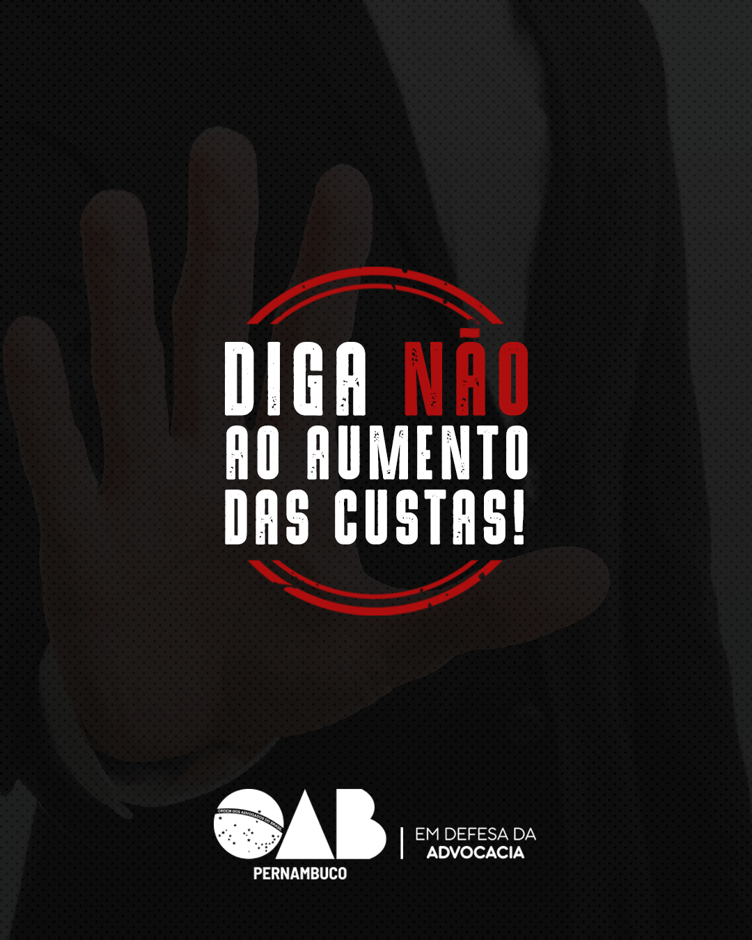 Assine nossa nota se voc&ecirc; tamb&eacute;m &eacute; contra o aumento de custas