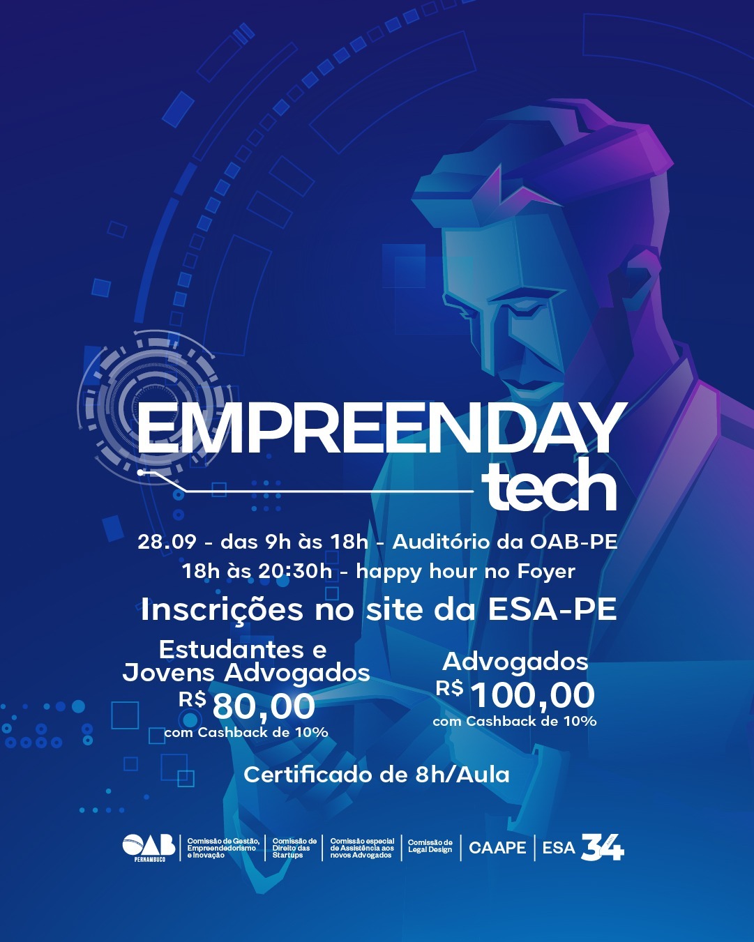 OAB-PE promove imersão empreendedora com o evento Empreenday TECH