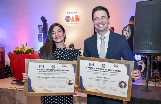 OAB-PE participa da celebração dos 34 anos da OAB Carpina; vice-presidente Schamkypou Bezerra recebe título de cidadã