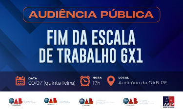 OAB-PE promove audi&ecirc;ncia sobre o fim da escala de trabalho 6x1