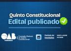 Notícia em destaque: Quinto Constitucional: OAB-PE lan&ccedil;a edital