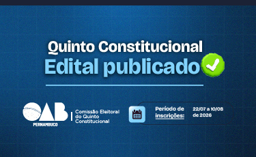 Quinto Constitucional: OAB-PE lança edital