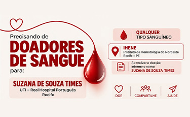 OAB Pernambuco mobiliza advocacia para doação de sangue em apoio à advogada Suzana de Souza Times