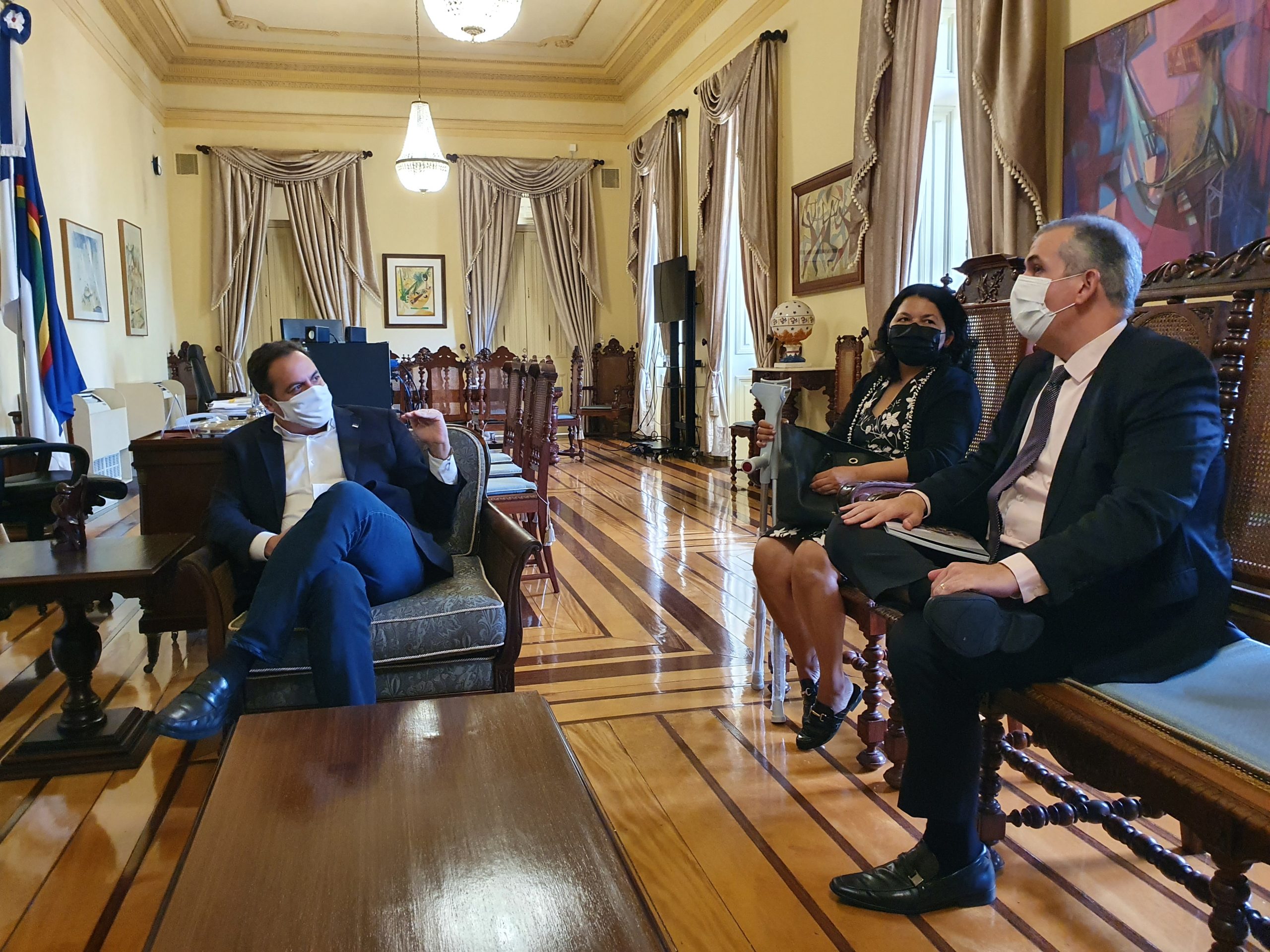 Bruno Baptista visita autoridades para realizar entrega do Relatório de Gestão