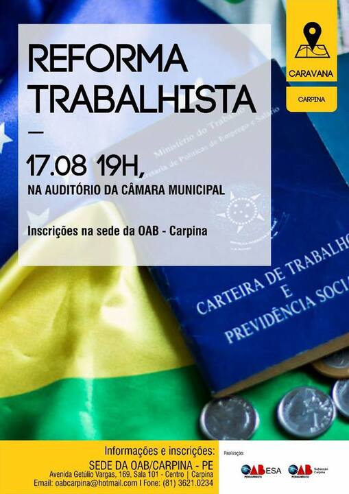Caravana Reforma Trabalhista em Carpina