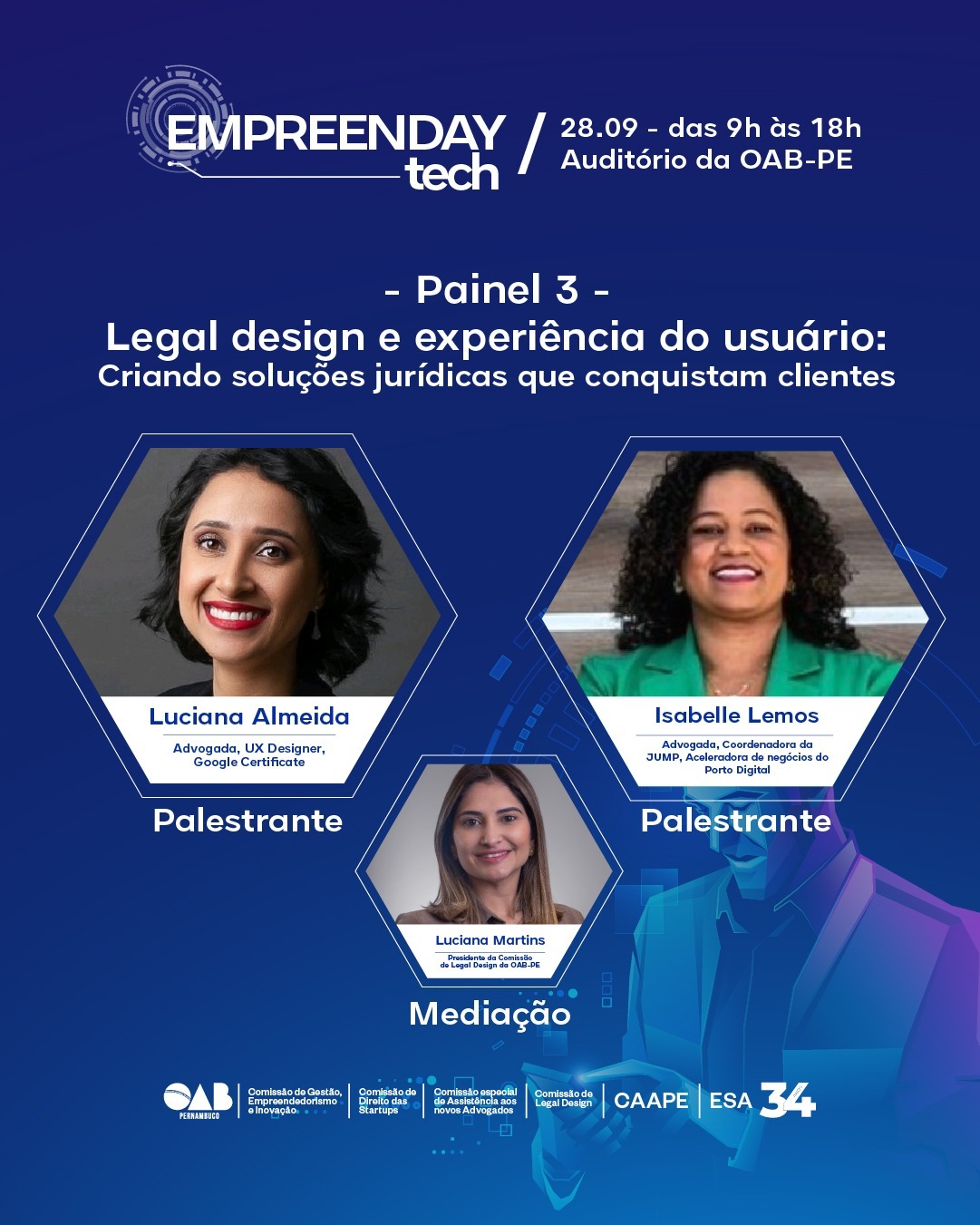 OAB-PE promove imersão empreendedora com o evento Empreenday TECH
