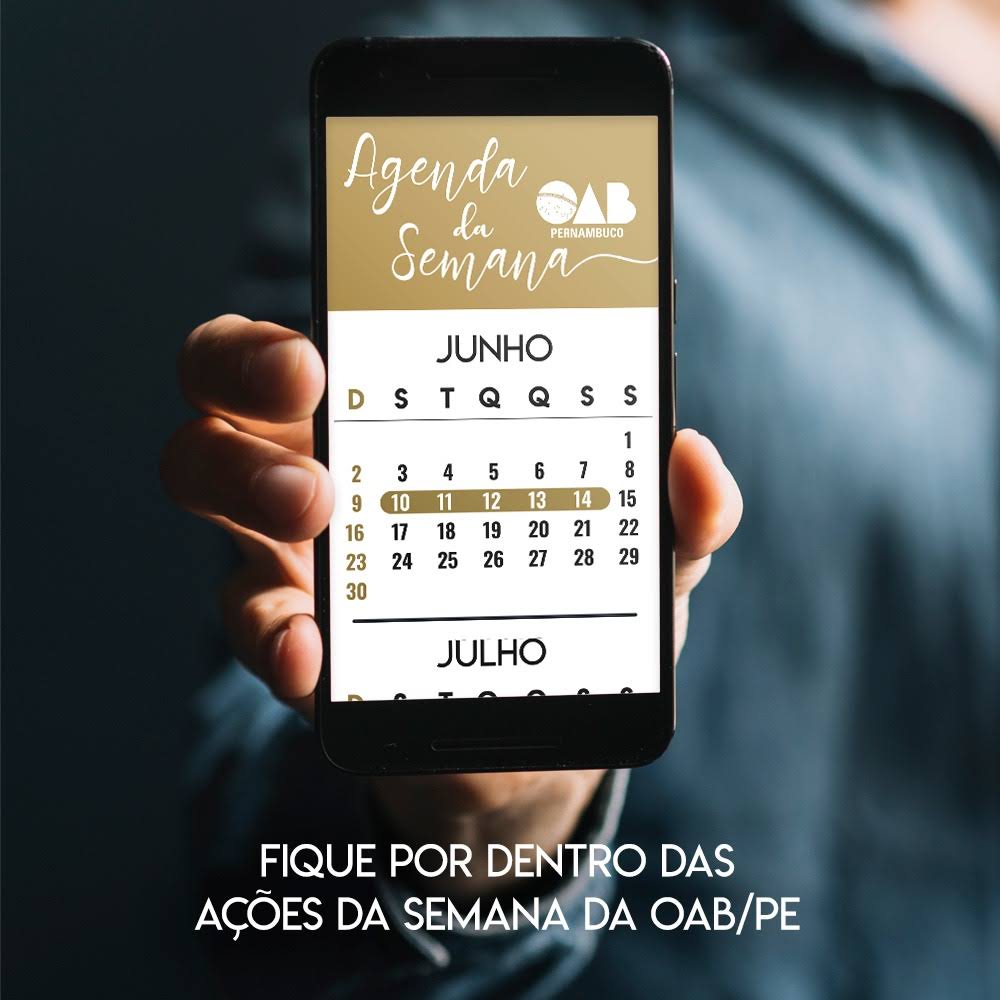 Agenda OAB-PE de 10 a 15 de Junho