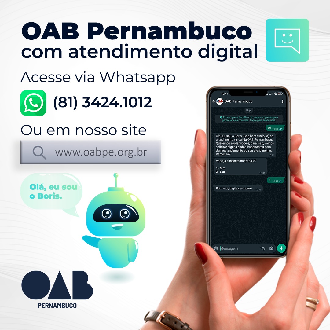 OAB-PE oferece atendimento via Portal e WhatsApp