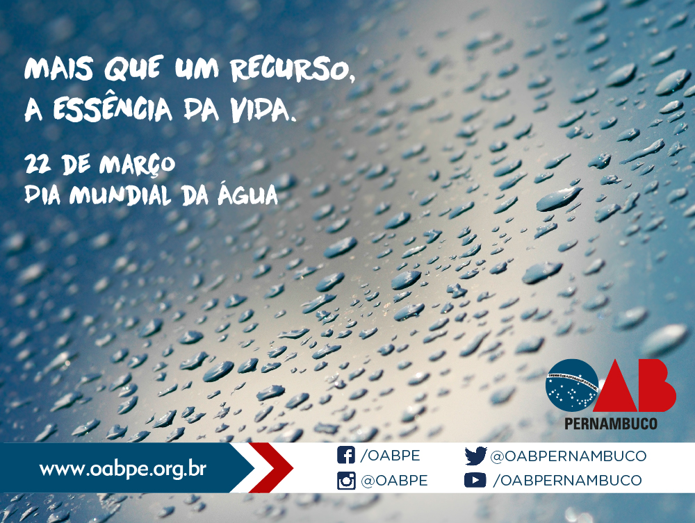 22 de mar&ccedil;o - Dia Mundial da &Aacute;gua