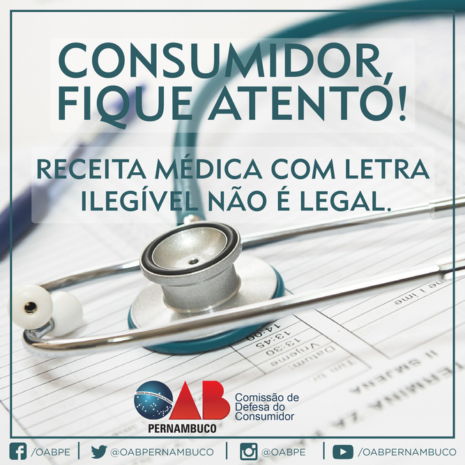Direitos do Consumidor: Receita m&eacute;dica deve ser prescrita com letra leg&iacute;vel