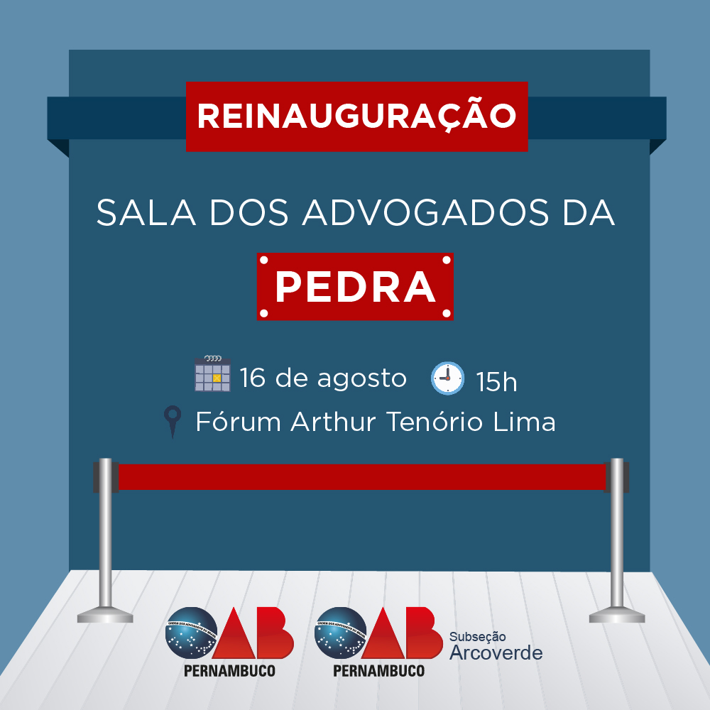 OAB Pernambuco reinaugura Sala dos Advogados no município da Pedra nesta quinta-feira (16)