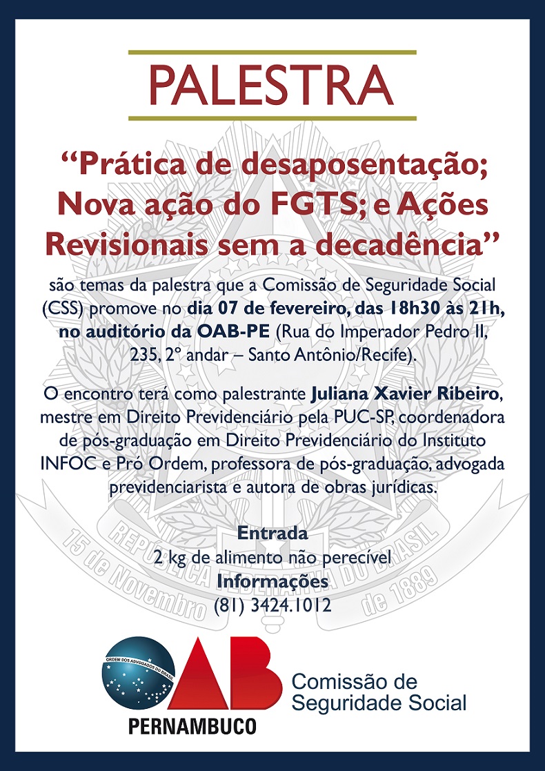 Palestra da Comiss&atilde;o de Seguridade Social