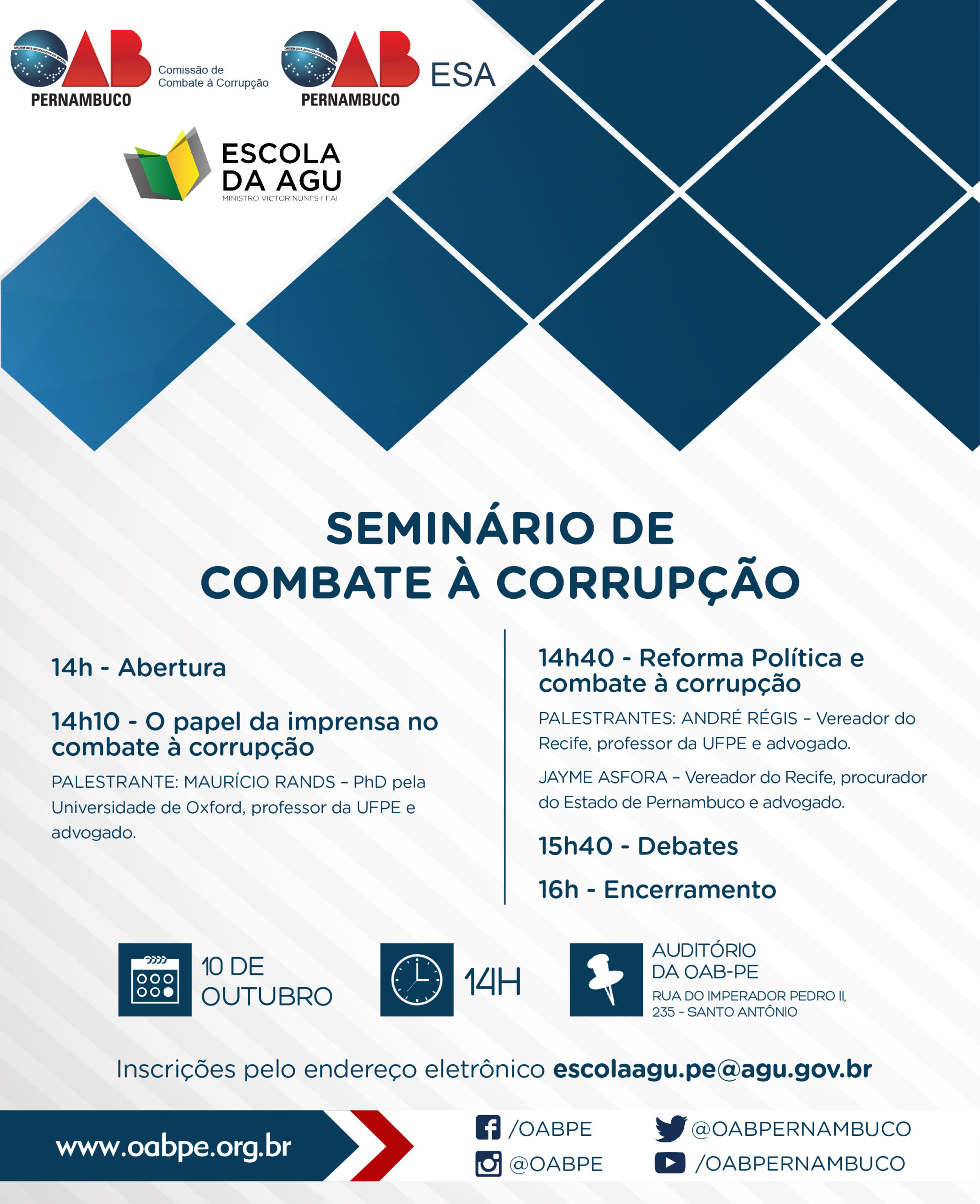 Semin&aacute;rio de Combate &agrave; Corrup&ccedil;&atilde;o