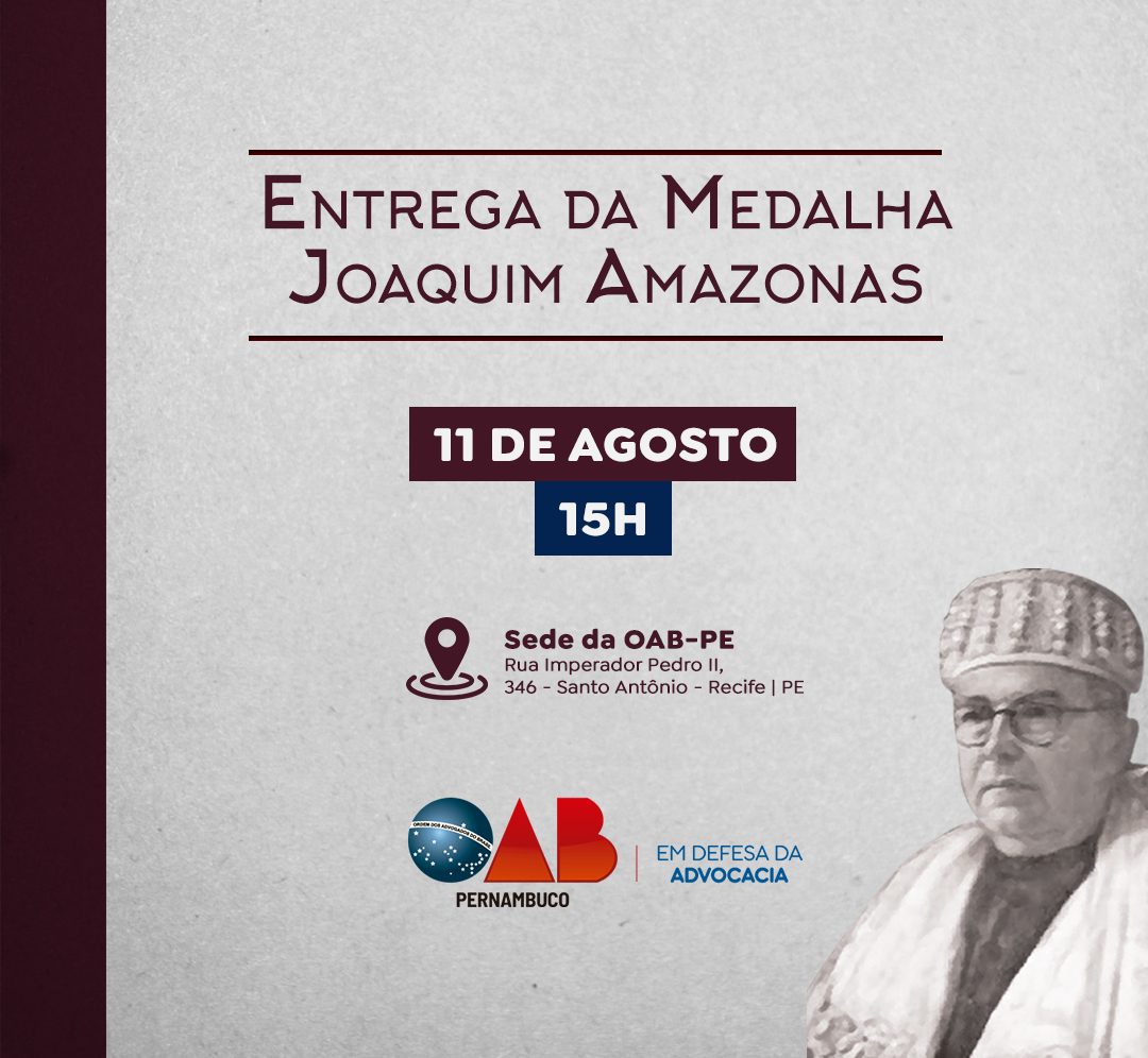 Medalha Joaquim Amazonas ser&aacute; entregue nesta quarta-feira (11)