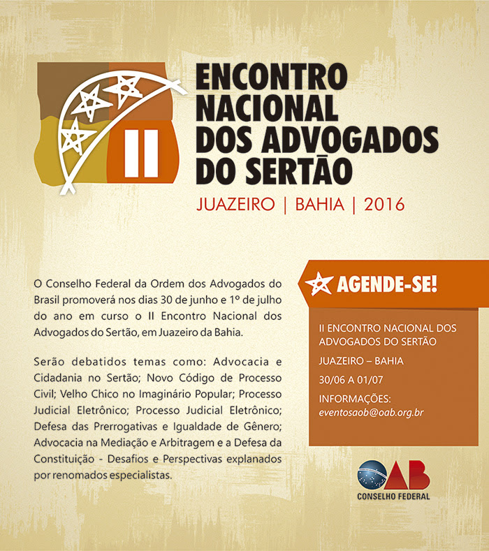Encontro Nacional dos Advogados do Sert&atilde;o