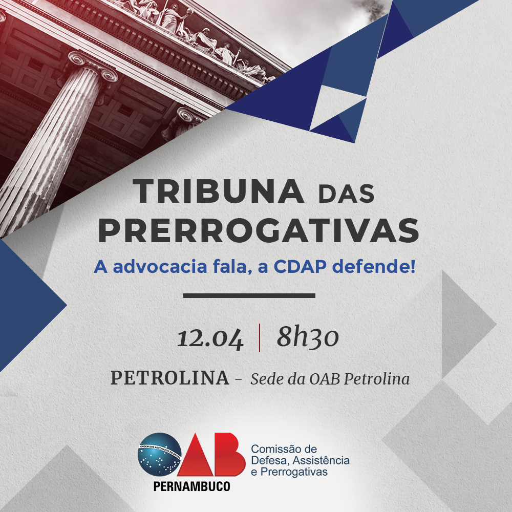 Programa Tribuna das Prerrogativas da OAB-PE chega ao Sert&atilde;o nesta sexta-feira (12)