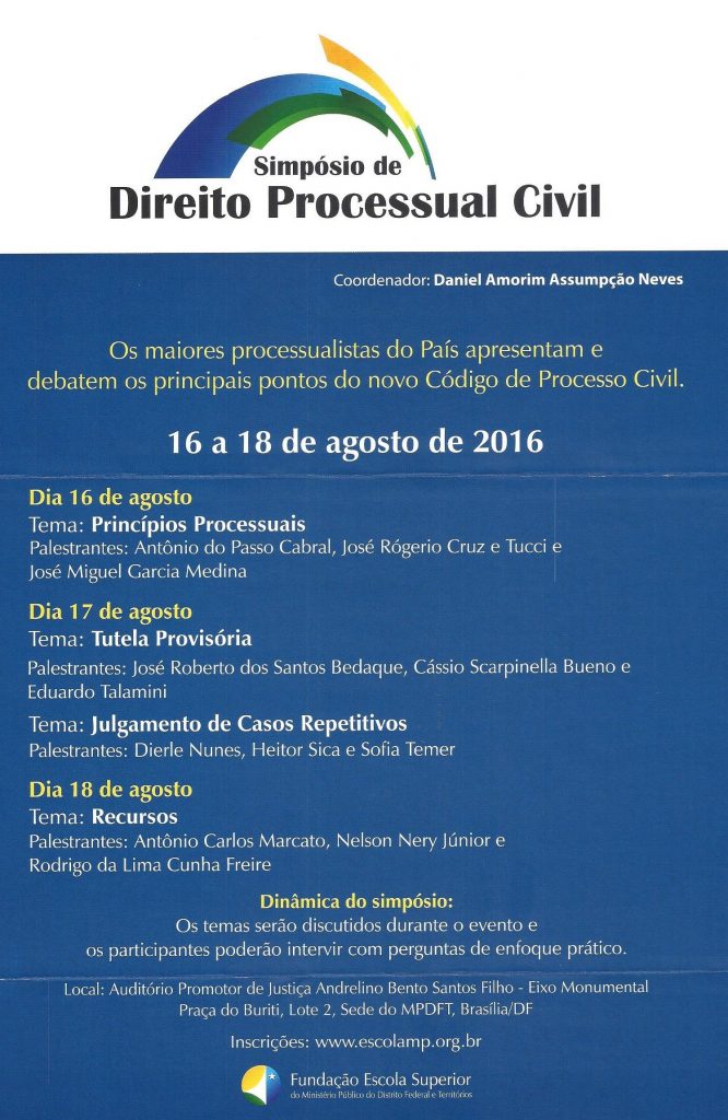 Simp&oacute;sio de Direito Processual Civil