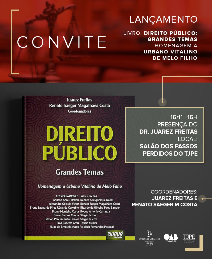 Lan&ccedil;amento - Livro "Direito P&uacute;blico: Grande Temas"