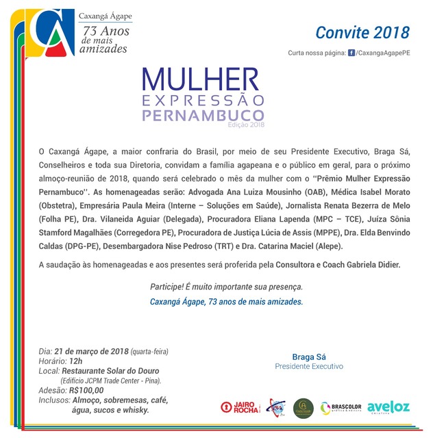 Homenagem do Caxang&aacute; &Aacute;gape &agrave; secret&aacute;ria geral adjunta Ana Luiza Mousinho - no Recife