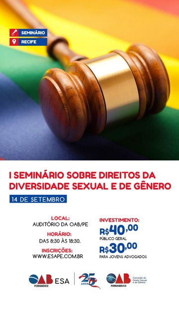 I Semin&aacute;rio sobre direitos da diversidade sexual e de g&ecirc;nero - no Recife