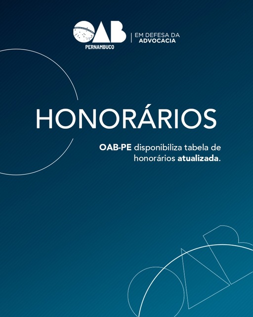 OAB-PE disponibiliza tabela de honor&aacute;rios atualizada