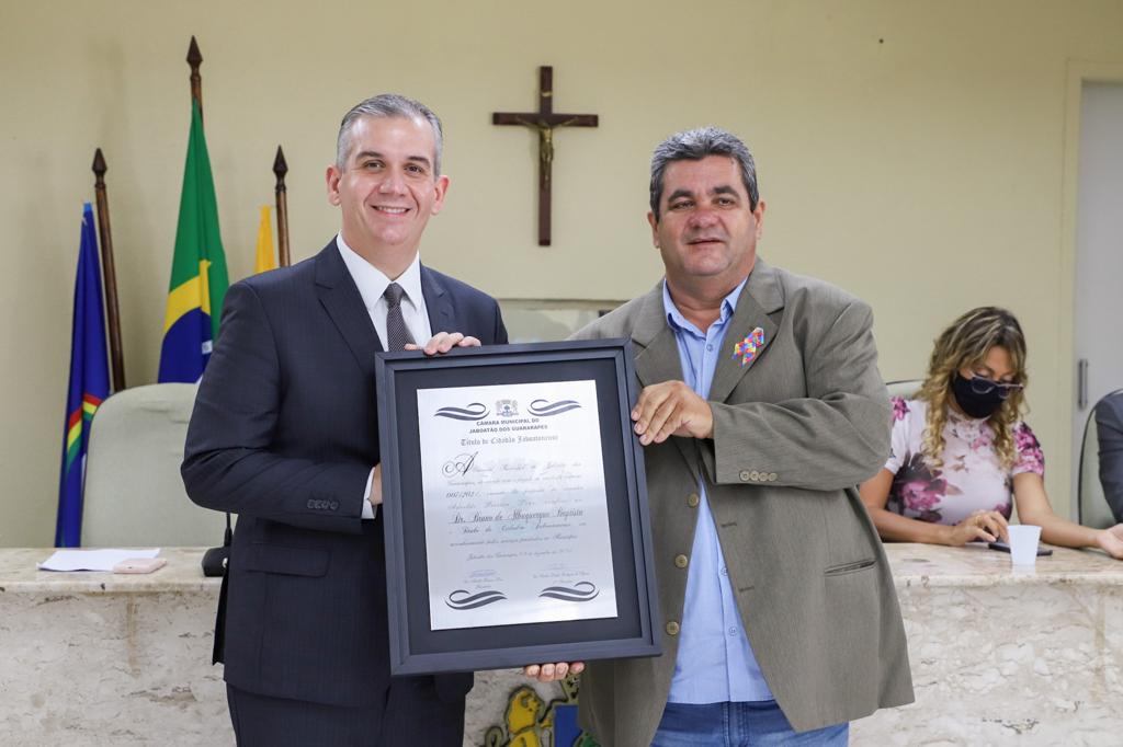 Presidente Bruno Baptista recebe T&iacute;tulo de Cidad&atilde;o Jaboatonense