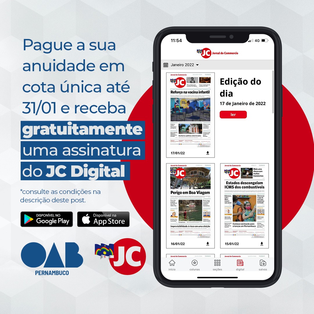 Parceria entre OAB-PE e JC traz benef&iacute;cios para advocacia