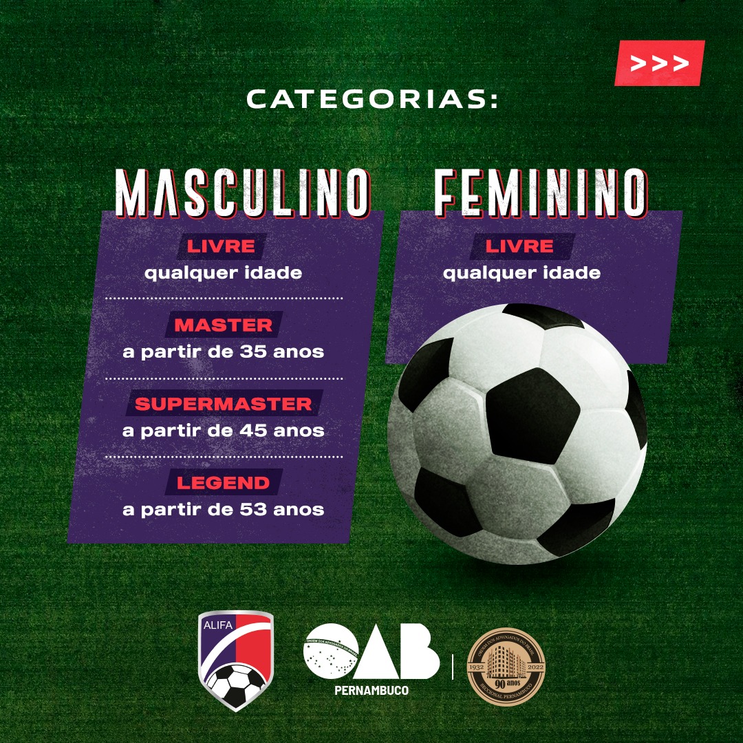 OAB Pernambuco recruta advogados e advogadas para campeonato nacional de futebol