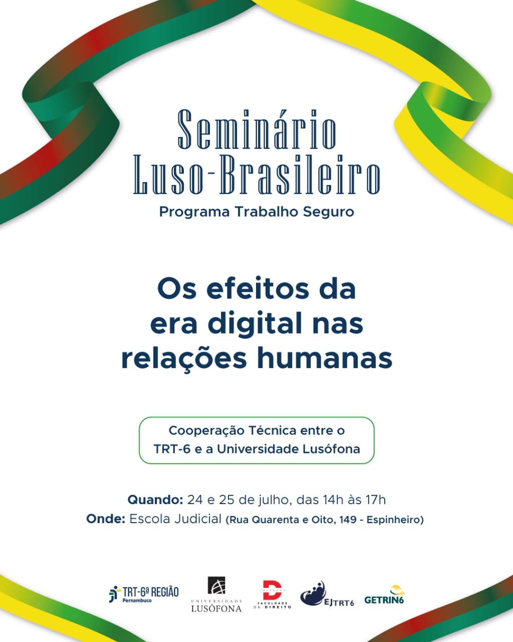 OAB-PE integra Semin&aacute;rio Luso-Brasileiro que discute os efeitos da era digital nas rela&ccedil;&otilde;es humanas