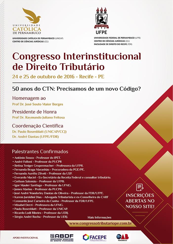 Congresso Interinstitucional de Direito Tribut&aacute;rio