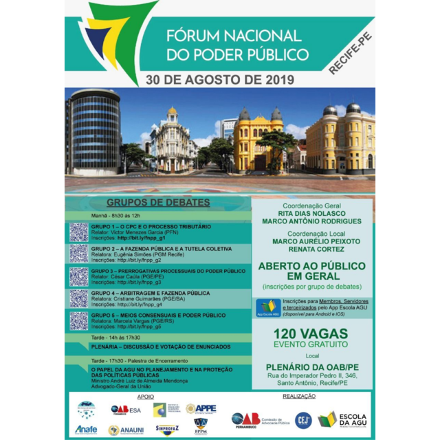 V F&oacute;rum Nacional do Poder P&uacute;blico acontece nesta sexta na OAB-PE