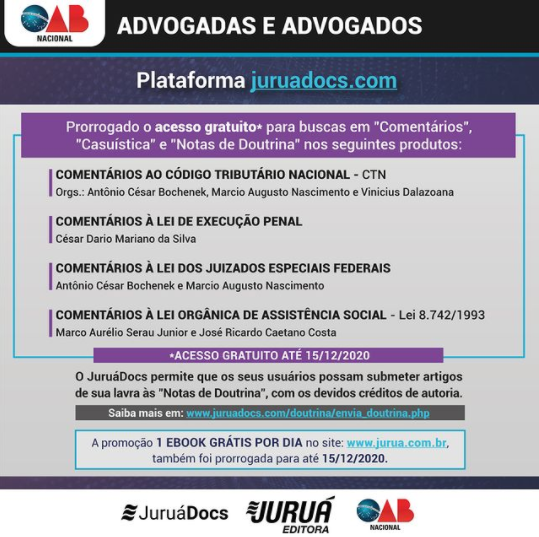 Conte&uacute;do da plataforma Juru&aacute;Docs fica dispon&iacute;vel at&eacute; 15 de dezembro para a advocacia