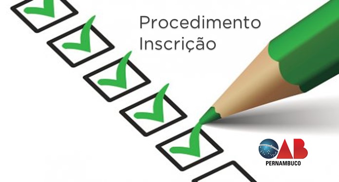 Procedimentos de inscri&ccedil;&atilde;o
