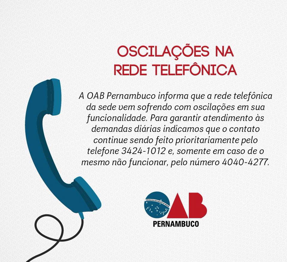 Oscila&ccedil;&otilde;es na rede telef&ocirc;nica